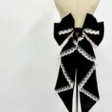 ピンク レース フリル バックリボン付きオーガンジー ロリィタスタイル 大型アクセサリー