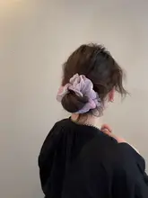 紫色のタイダイデザインのヘアゴム【高級感あるバンヘア用】