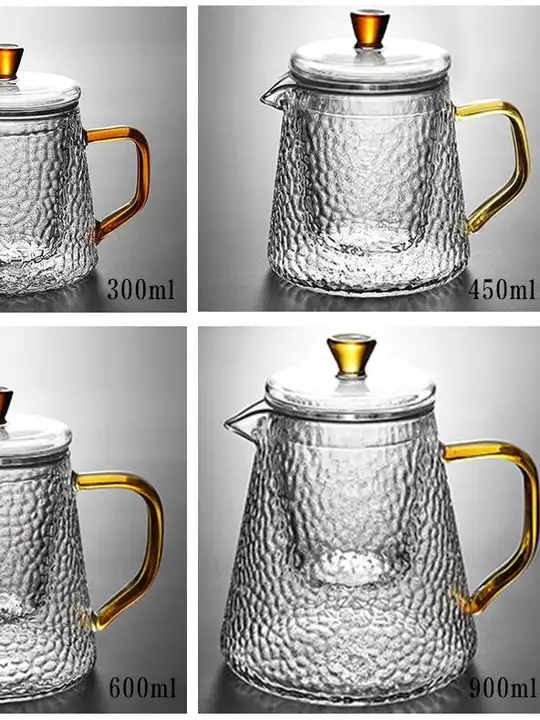 耐熱ガラス製ティーポット【透明内蔵・ステンレスフィルター・花茶用】（セットアップ対応）