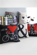 モダンデザイン 男女兼用 厚手コットンリネン製 車用腰枕・ソファ用抱き枕・お昼寝用クッション【白黒デザイン】