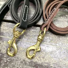 牛革製 ペット用リード【中型・大型犬用・家庭用・引っ張りに強い】