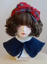 カチューシャ ハンドメイド 大ぶり蝶結び タータンチェック ボルドー