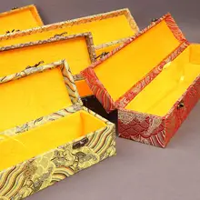 高級宋錦製の掛け軸用収納ボックス【宣紙書道作品用・巻物収納】