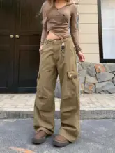 アメリカンヴィンテージスタイルの多ポケットカーゴパンツ【ワイドレッグ・フィット・カジュアル】（セットアップ対応）