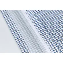 夏用クールタッチの極上の柔らかさのポロシャツ【格子柄・麻のような光沢・抗シワ・短袖】