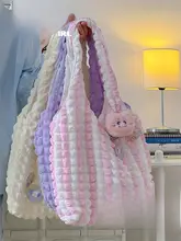 おしゃれな雲のようなデザインのトートバッグ【キャンバス製・肩掛け・女性用】
