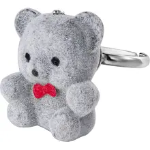 可愛いクマデザインの925純銀製リング【フィンガーリング・サテン仕上げ・キュートなデザイン】（セットアップ対応）