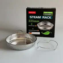 食品用ステンレス製 多機能蒸し料理トレイ【防火ハンドル・三角スタンド付き】（セットアップ対応）