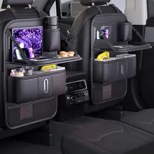 車載用折りたたみテーブル【後部座席用・収納ポケット付き・ゴミ袋機能】