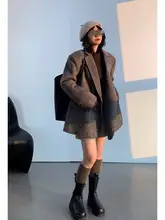 アンティークスタイルのダブルフェイスウールコート【女性用・ロング丈・ヴィンテージデザイン】（セットアップ対応）
