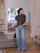 春夏用コットンブレンドノースリーブTシャツ【スタイリッシュ・体型カバー・ラウンドネック・コンパクトデザイン】