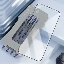 BLUEO iPhone用 強化ガラスフィルム【全面保護・視認性向上・防塵機能】
