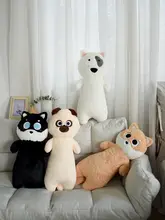 かわいい柴犬抱き枕・ハスキー型ロング枕【毛布素材・ソファやベッド用・プレゼントに最適】