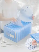 風琴ファイル A4サイズ 大容量 クリア 多段 仕切り付き 学生用 試験 テスト整理 通帳 書類収納 「Planwith」
