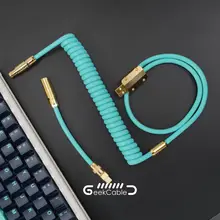 タマイズ可能な手作りデータケーブル【機械式キーボード用・超弾性・五金ディフニー色】