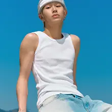 アメリカンスタイルのスポーツタンクトップ【夏用・無袖・フィットネス】