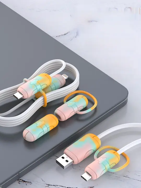 充電ケーブル データケーブル 折れにくい 対応 多機能 シリコン