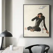 新中式 縦型玄関装飾画【禅意・水墨画・猿】