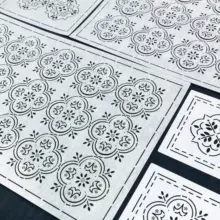 刺し子刺繍テンプレート【初心者向け・DIY・モロッコ風タイルデザイン】