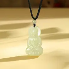 和田玉の仏 pendant【男女兼用・ネックレス・平安デザイン・プレゼントに最適】