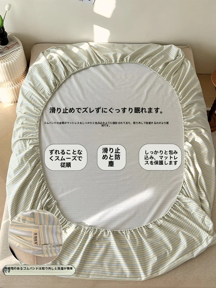 綿100%厚手ベッド用カバー：ダブルベットサイズに最適な防滑・埃防止フルカバータイプの実用性
