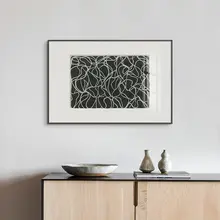 モダンな白黒の壁掛けアート【インダストリアルスタイル・抽象デザイン・オフィスや書斎に最適】