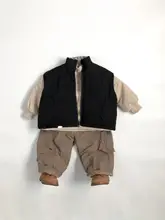 おしゃれなリバーシブルキッズベスト【秋冬用・暖かい・ゆったりデザイン】（セットアップ対応）