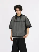 個性的な都市スタイルのボクシーショートTシャツ【カジュアル・重ね着対応】