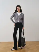 ron ダブルジップフード付きニットカーディガン【カジュアル・長袖】