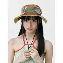 レトロスタイルのフィッシャーマンハット【春夏用・UVカット・ハイキング・旅行・登山】