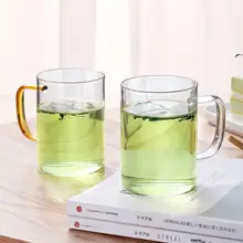 耐熱ガラス製ティーカップ【ハンドル付き・厚手・家庭用・一人用】