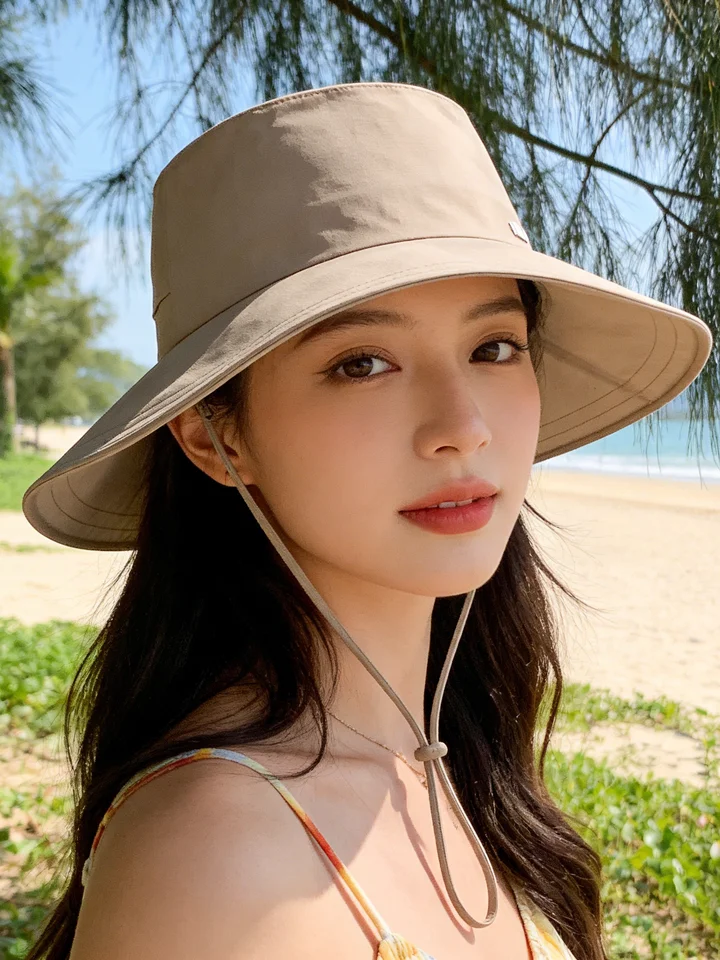 リバーシブルデザインのフィッシャーハット【大つば・UVカット・夏用・レディース】