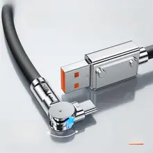 TPYEC 120W急速充電Type-Cケーブル【曲がり接続・6A・Huawei・Honor・Vivo・Xiaomi・OPPO対応・延長ケーブル・車載用】