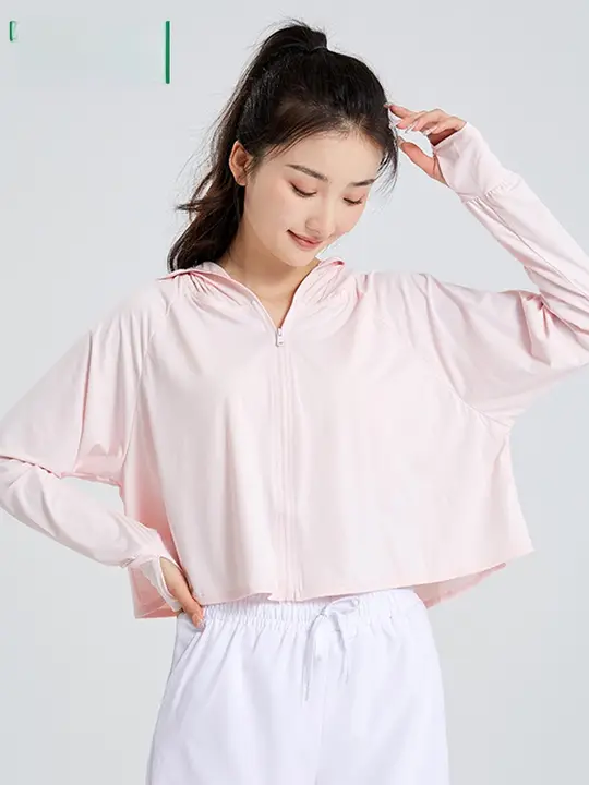 女性用 夏用ショートトレンチコート【アイスシルク・透湿性・軽量・UPF50+防止】