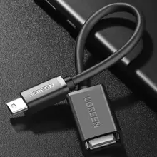 Mini USB 変換アダプタ OTG ケーブル T字型 コネクタ 車載用 カーオーディオ 音楽再生 カーナビ 対応 USBメモリ リーダー 汎用