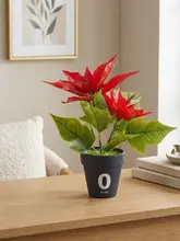 北欧風 インテリア装飾用フェイクグリーン葉盆栽【デスク用・おしゃれな造花】