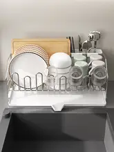 キッチン用多機能皿干しラック【洗面器・水切り機能付き・省スペース】