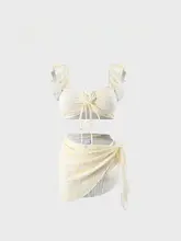 大人女性用 肌悩みカバー 水着【フラワープリント・セパレート・温泉専用】（セットアップ対応）