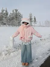 可愛いピンクの猫耳フリースコート【秋冬用・保温性・大きいサイズ】