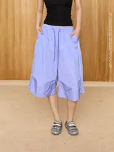 ヒップホップスタイルの反射素材ショートパンツ【速乾・ラフなデザイン・レイヤード対応】（セットアップ対応）