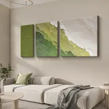 インテリアアート リビングルーム 3点セット 高級感 抽象 ソファ 背景壁 岩石テクスチャ
