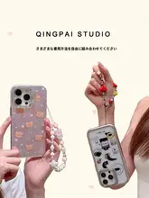 携帯電話ストラップ 紛失防止 ポータブル 短タイプ DIYビーズチェーン