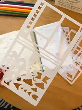 手帳用フィルムスタンプ型ぬりえツール【DIY・華やかな装飾用】