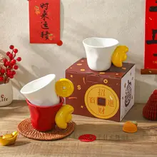 クリエイティブな陶器製マグカップ【家庭用・オフィス用・コーヒー・ミルク】