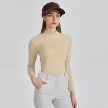 ゴルフ用 UVカット長袖Tシャツ【速乾・通気性・ハイネック・氷絲素材】