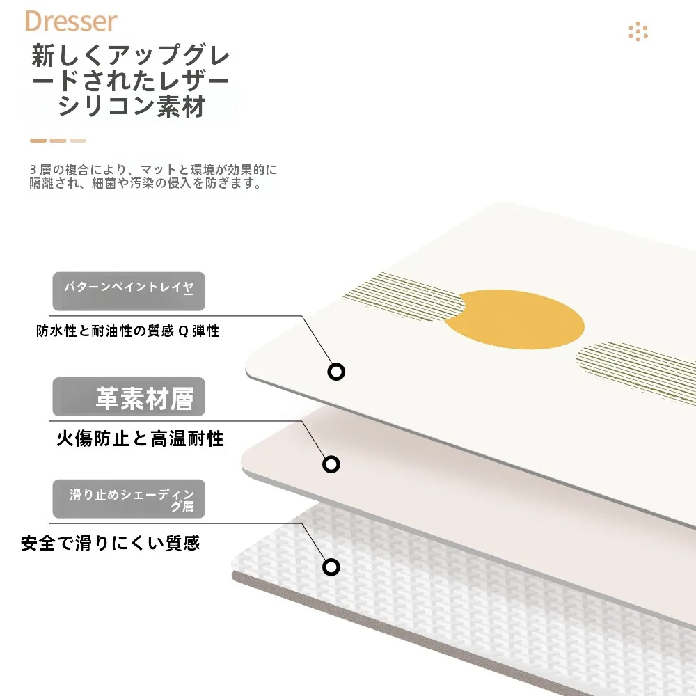 防水防油加工済み正方形テーブルクロス：クリーム風レザー製のテーブル保護マットの実用性と適用シーン