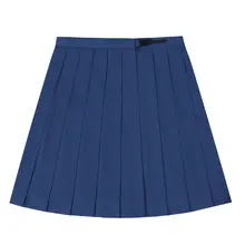 プレーンカラーのJK制服ミニスカート【百褶デザイン・秋冬用・大きいサイズ対応】（セットアップ対応）