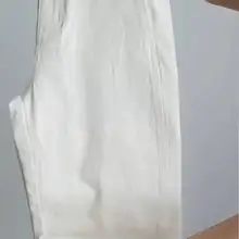 高ウエストワイドレッグパンツ【ホワイト・フィット・梨型体型対応・秋用】