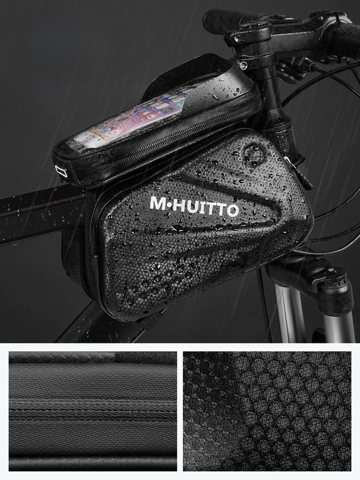 マギー 自転車用フロントバッグ【防水・スマートフォン対応・マウンテンバイク用・ハンドル取付け】