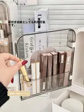 化粧品収納ボックス【デスク用・防塵・アクリル製・仕切り付き】